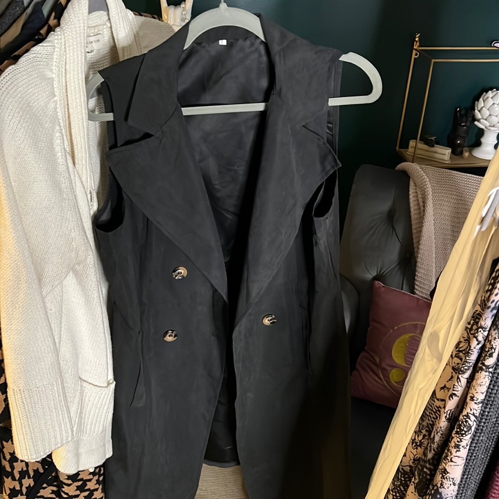 NWOT sleeveless vest duster
